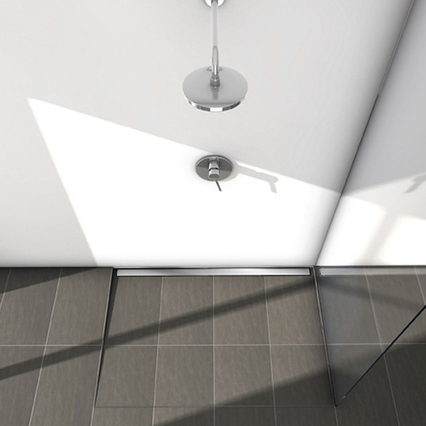 Решетка Tece TECEdrainlinе steel II 100 см сатин 601083 (детальная фотография), для монтажа в пол