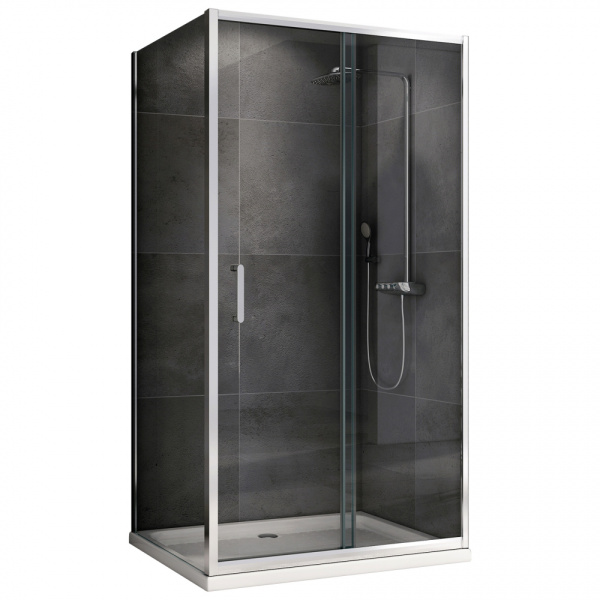 Душевой уголок Abber Schwarzer Diamant 150x90 см профиль хром AG301505-S905 (детальная фотография)