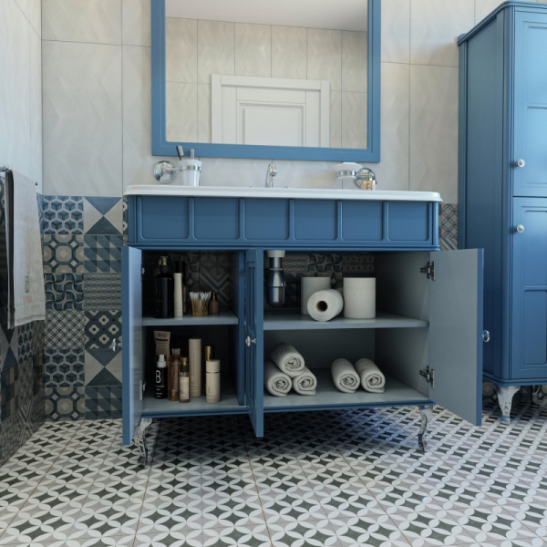 Тумба с раковиной напольная Caprigo Borgo 100 см с распашными дверцами (детальная фотография), напольная, пристенная