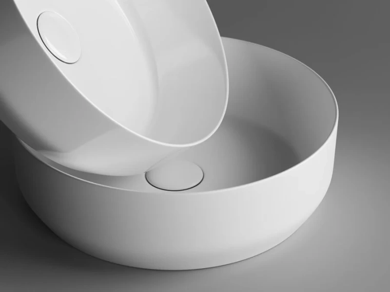 Раковина Ceramica Nova Element 39 см белая CN6022 (детальная фотография), маленькие, в форме чаши, круглой формы