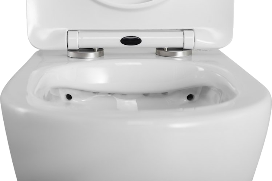 Унитаз подвесной BelBagno Uno 2.0 с сиденьем BB7306CHR/SC (детальная фотография), фарфор, керамика