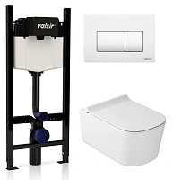 Унитаз с инсталляцией Valsir MEG11PRO с белой матовой клавишей