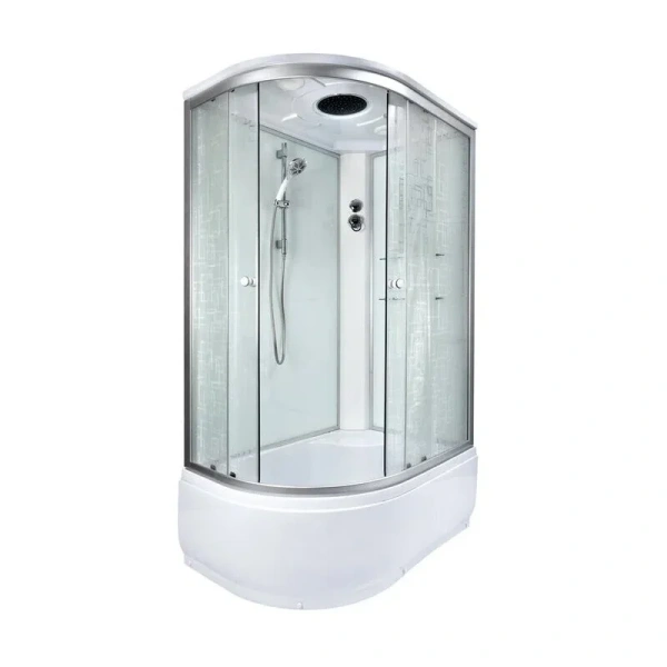 Душевая кабина Deto EM4512 120x80 см с высоким поддоном (детальная фотография), с раздвижными дверьми