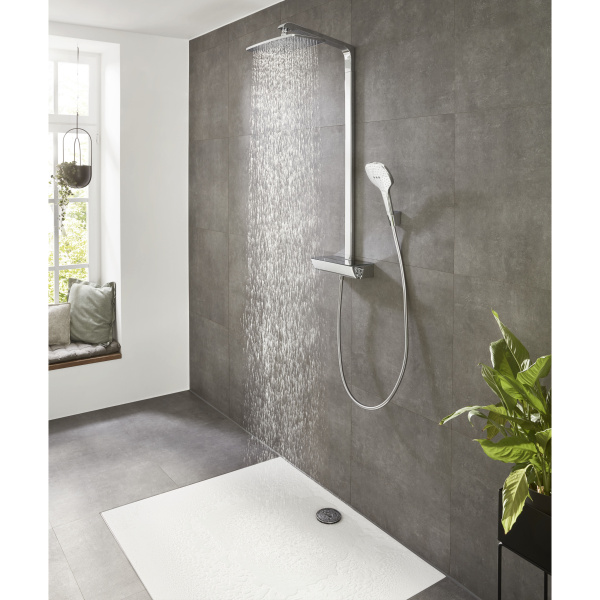 Душевая стойка Hansgrohe Raindance Select E хром 27112000 (детальная фотография), со смесителем