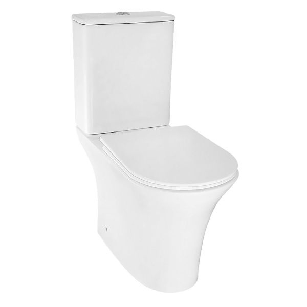 Унитаз компакт Azario Fretta Round безободковый AZ-7121 (детальная фотография), напольные