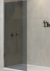 Душевая перегородка Cezares Liberta 80 см стекло графит, профиль хром