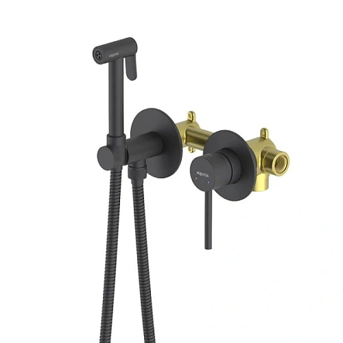 Гигиенический душ со смесителем Акватек Европа черный - фото 3