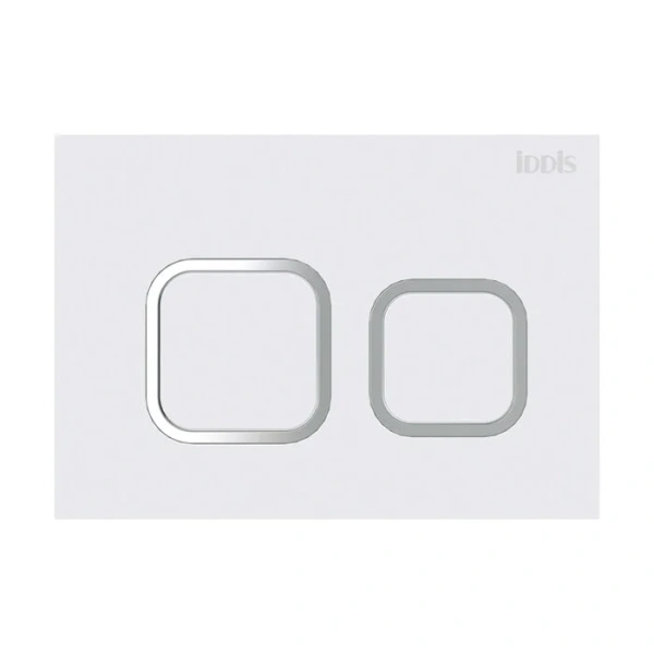 Клавиша смыва IDDIS Unifix матовый белый/обод хром UNI40MWi77 (детальная фотография)
