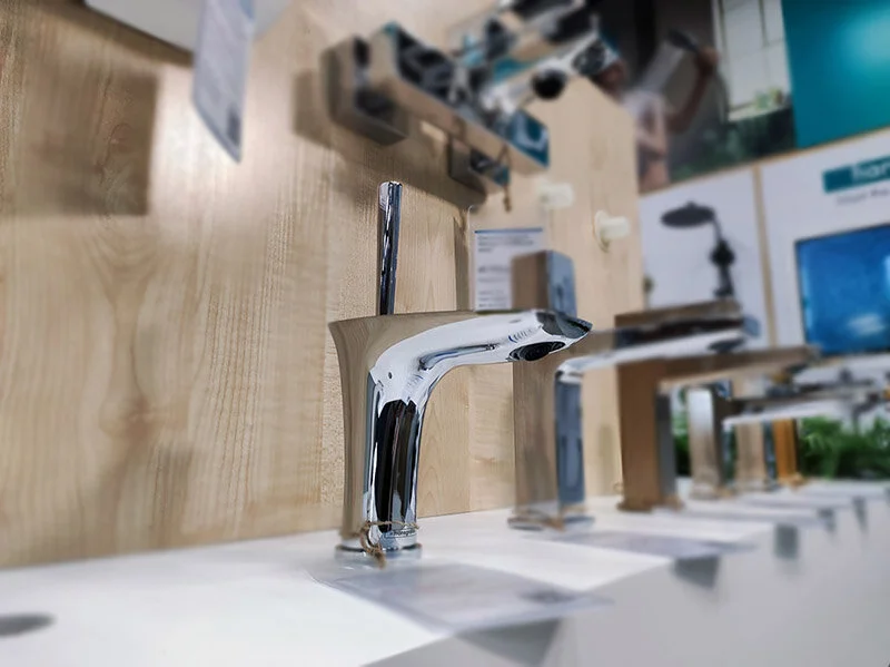 Смеситель для раковины Hansgrohe PuraVida хром 15075000 (детальная фотография), однорычажные, двухрычажные