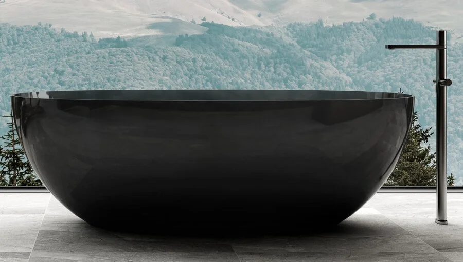 Ванна акриловая Abber Kristall 165x78 см черная AT9701Onyx (детальная фотография)