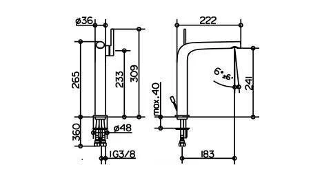 Смеситель для раковины Keuco Edition 400 51502 010102 (детальная фотография), для раковины