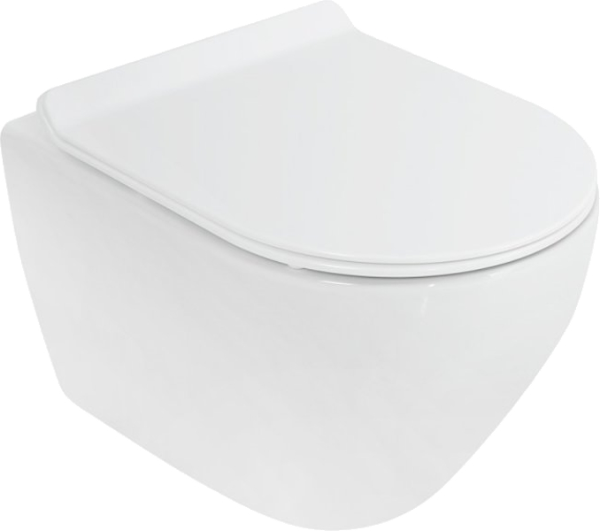 Унитаз подвесной Cezares Stylus безободковый CZR-513-TH-R (детальная фотография)