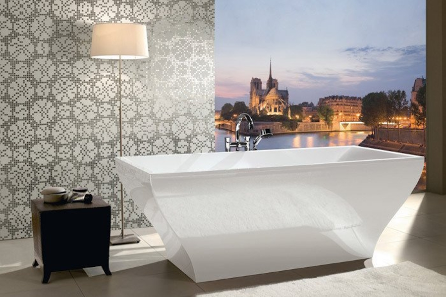 Ванна квариловая Villeroy & Boch La Belle 180х80 см отдельностоящая белая UBQ180LAB2PDV-01 (детальная фотография), квариловые