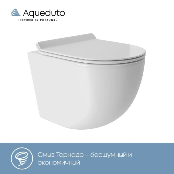 Унитаз с инсталляцией Aqueduto Ovo клавиша белая глянцевая AQDS085T (детальная фотография), в наличии index_1