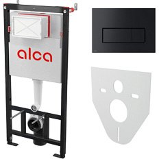 Инсталляция для унитаза Alcaplast кнопка смыва черная