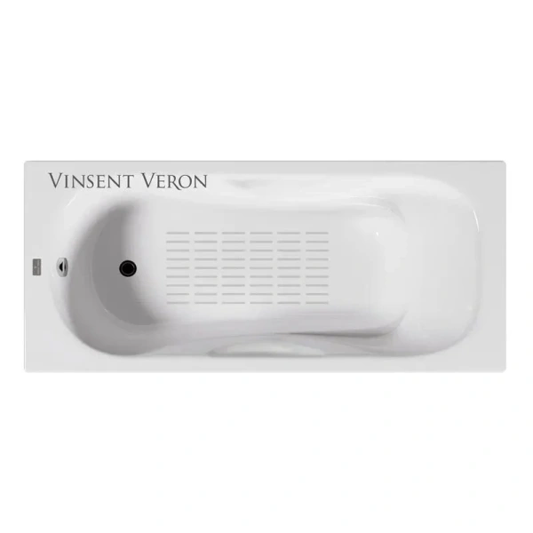 Чугунная ванна Vinsent Veron Aura VAU1707542-AS, 170 x 75 см, с антискользящим покрытием, цвет белый (детальная фотография)