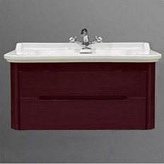 Тумба под раковину подвесная, цвет бордо Kerasan Waldorf