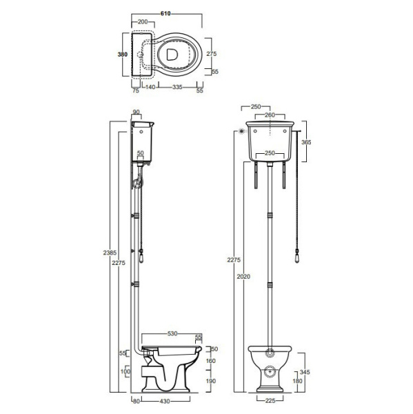 Схема (детальная фотография), с высоким бачком
