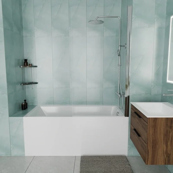 Ванна акриловая Vincea VBT-2G150, 150 x 70 см, без опоры, белый (детальная фотография), 150х70