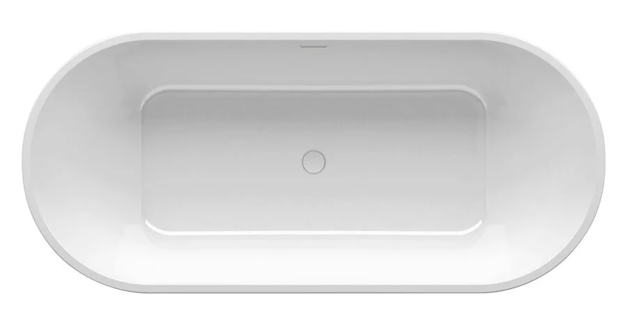 Ванна акриловая Ravak Solo XC00100050, 178 x 80 см, отдельностоящая, белая, слив-перелив белый (детальная фотография), современныe, hi-tech