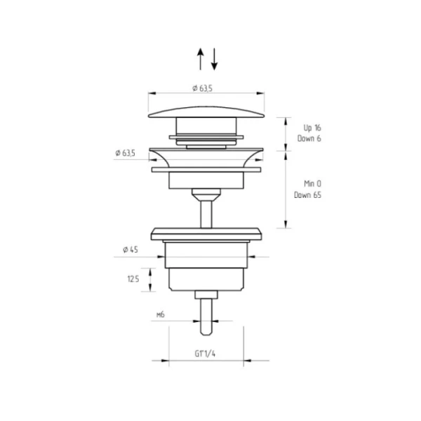 Донный клапан Migliore Ricambi золото 31775 (детальная фотография), нет в наличии