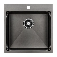 Мойка для кухни Paulmark Kroner 51 см вороненая сталь
