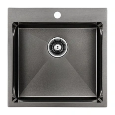 Мойка для кухни Paulmark Kroner 51 см вороненая сталь