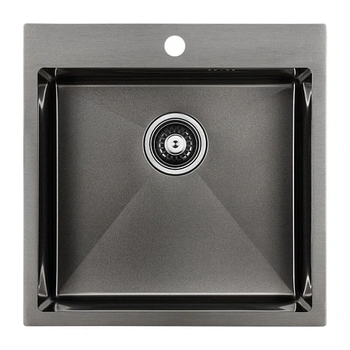 Мойка для кухни Paulmark Kroner 51 см вороненая сталь - фото 3