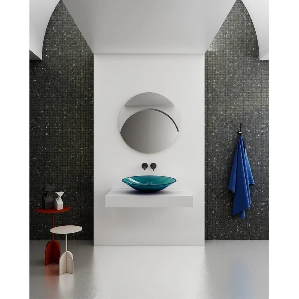 Раковина Abber Kristall 53 см бирюзовая AT2812Aquamarin (детальная фотография), одинарные