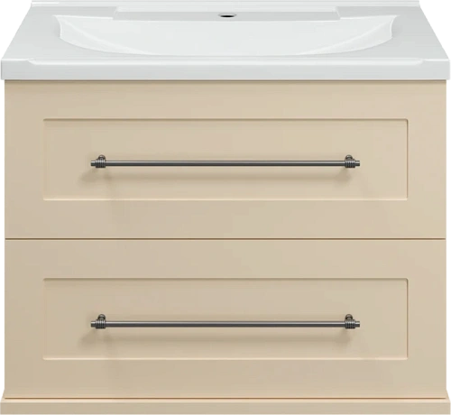 Тумба под раковину подвесная Misty Марта 70 см бежевая - фото 1