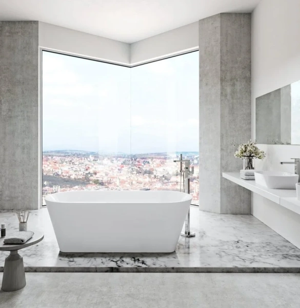 Ванна акриловая Ravak Solo XC00100050, 178 x 80 см, отдельностоящая, белая, слив-перелив белый (детальная фотография), без гидромассажа