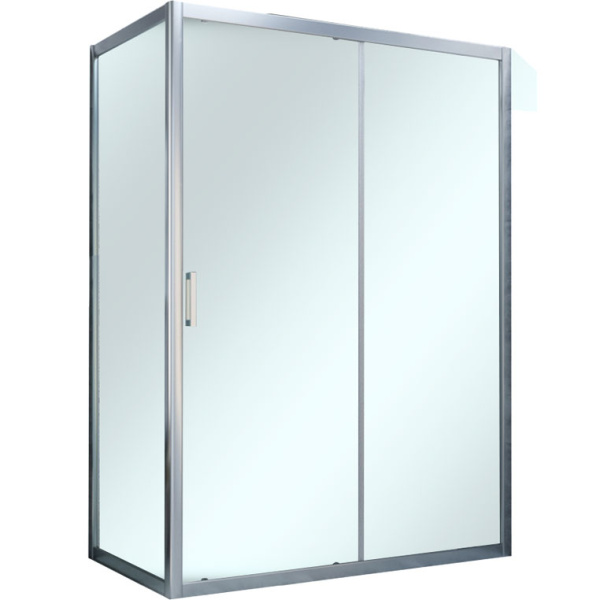 Душевой уголок профиль матовый хром стекло прозрачное Vegas-glass ZP+ZPV NOVO 140*80 07 01 (детальная фотография)