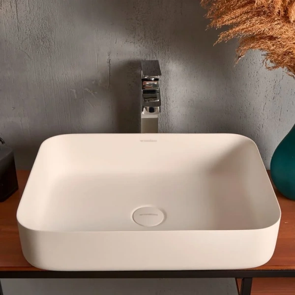 Раковина Montebianco Loreto Lungo 50 см белая матовая 12017 (детальная фотография), 50 см