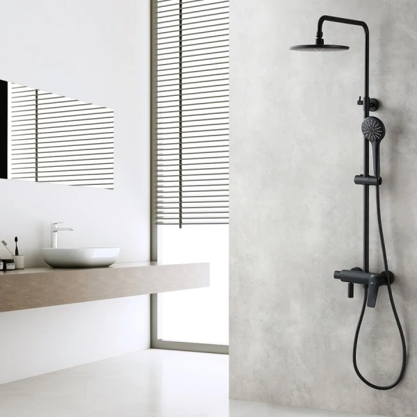 Душевая стойка Lemark Bronx черный LM3762BL (детальная фотография), черные