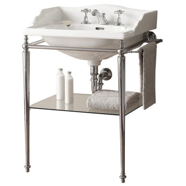 Консоль под раковину с полотенцедержателем и стеклянной полочкой Devon&Devon Tiffany DETIFFANY (детальная фотография)