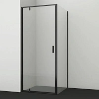 Душевой уголок WasserKRAFT Elbe 80x80 см профиль черный, стекло прозрачное