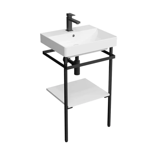 Консоль для раковины Kerama Marazzi Pro 50 см черная матовая PRO.50.01\BLK.M (детальная фотография), в наличии