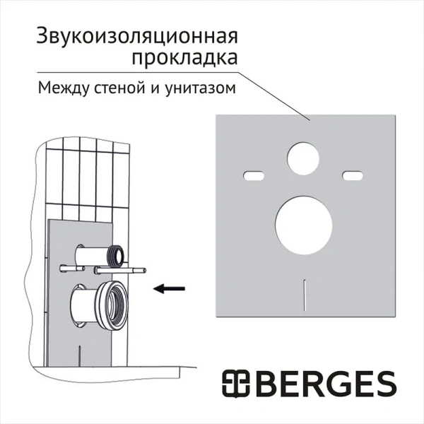 Унитаз с инсталляцией Berges Ventas Black черный, клавиша soft touch черный/хром глянец 043325 (детальная фотография) index_1
