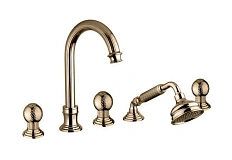 Смеситель для ванны Cezares Olimp бронза ручки круглые