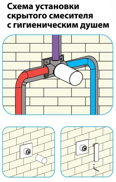 Гигиенический душ со смесителем Timo Selene черный 2089/03SM (детальная фотография), полный комплект со смесителем