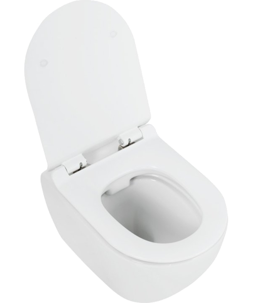 Унитаз подвесной Cezares Stylus безободковый CZR-513-TH-R (детальная фотография), современные, hi-tech, круглые