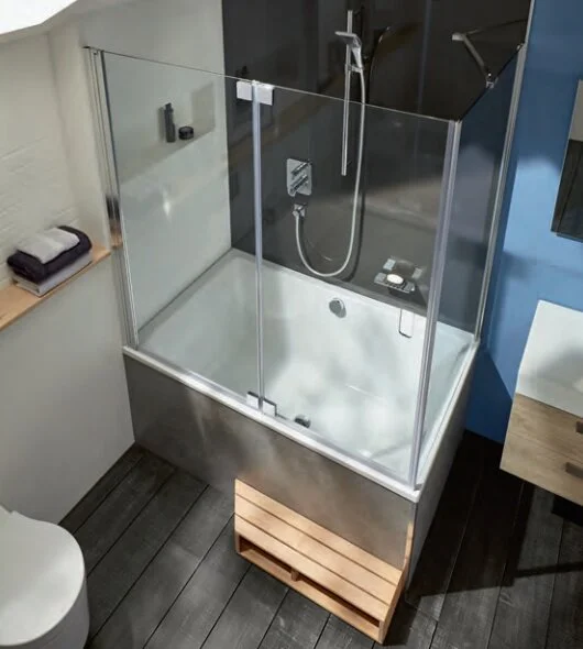 Ванна 120х80, цвет белый, Jacob Delafon CAPSULE (детальная фотография), акриловые