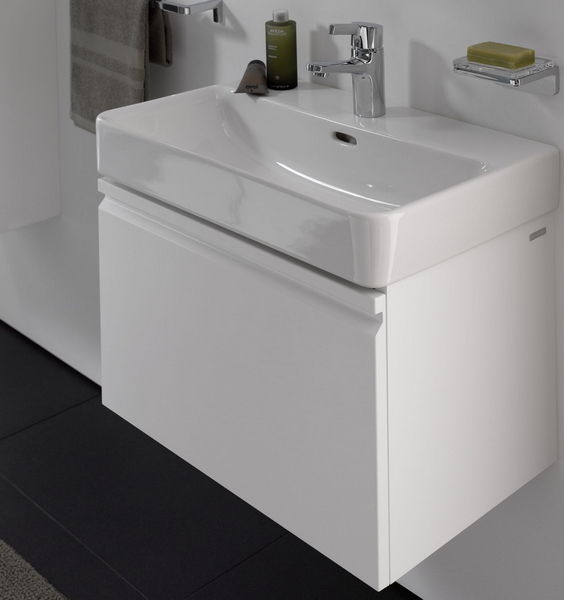 Тумба под раковину подвесная Laufen Pro 52 см белая матовая 4.8303.4.095.463.1 (детальная фотография), подвесная, пристенная