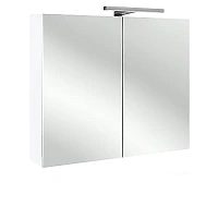 Зеркальный шкаф со светодиодной подсветкой Jacob Delafon Reve 80 см белый блестящий лак