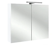 Зеркальный шкаф со светодиодной подсветкой Jacob Delafon Reve 80 см белый блестящий лак