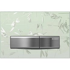 Смывная клавиша, матовое стекло с орнаментом, Geberit Sigma 50