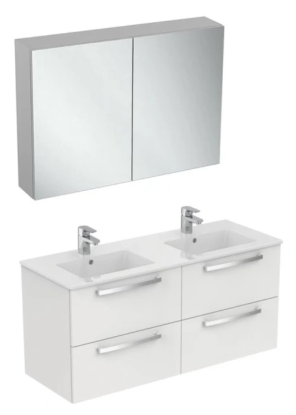 Тумба под раковину подвесная Ideal Standard Tempo 120 см белый лак глянцевый E0539WG (детальная фотография), подвесная, пристенная