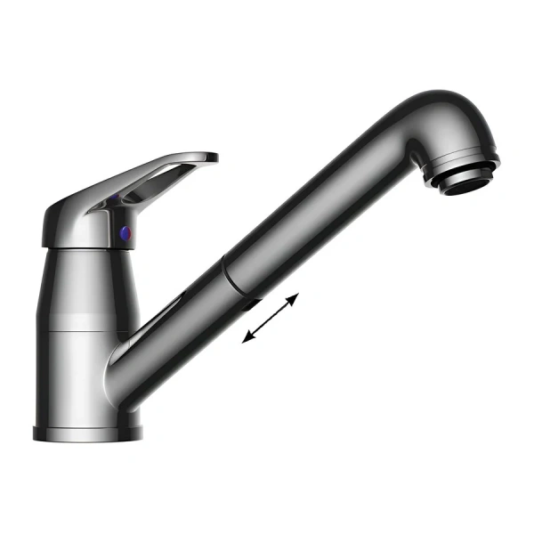 Смеситель для кухни Omoikiri Tateyama-S 49941 с выдвижным изливом (детальная фотография)