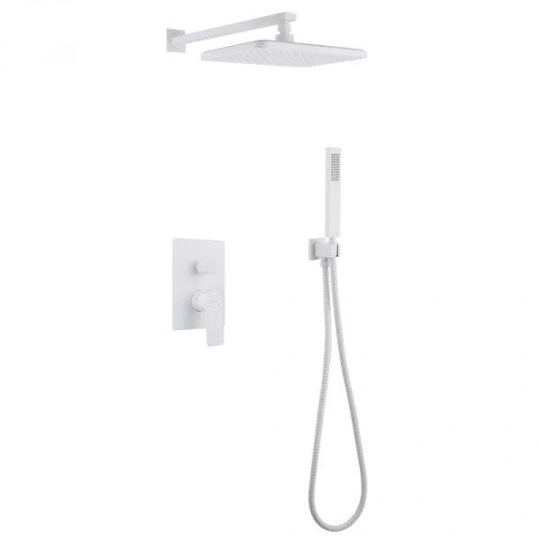 Душевой комплект Abber Weiss Insel белый матовый AF8018FW (детальная фотография)