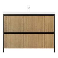 Тумба под раковину напольная Velvex Klaufs 99 см черная/шатане